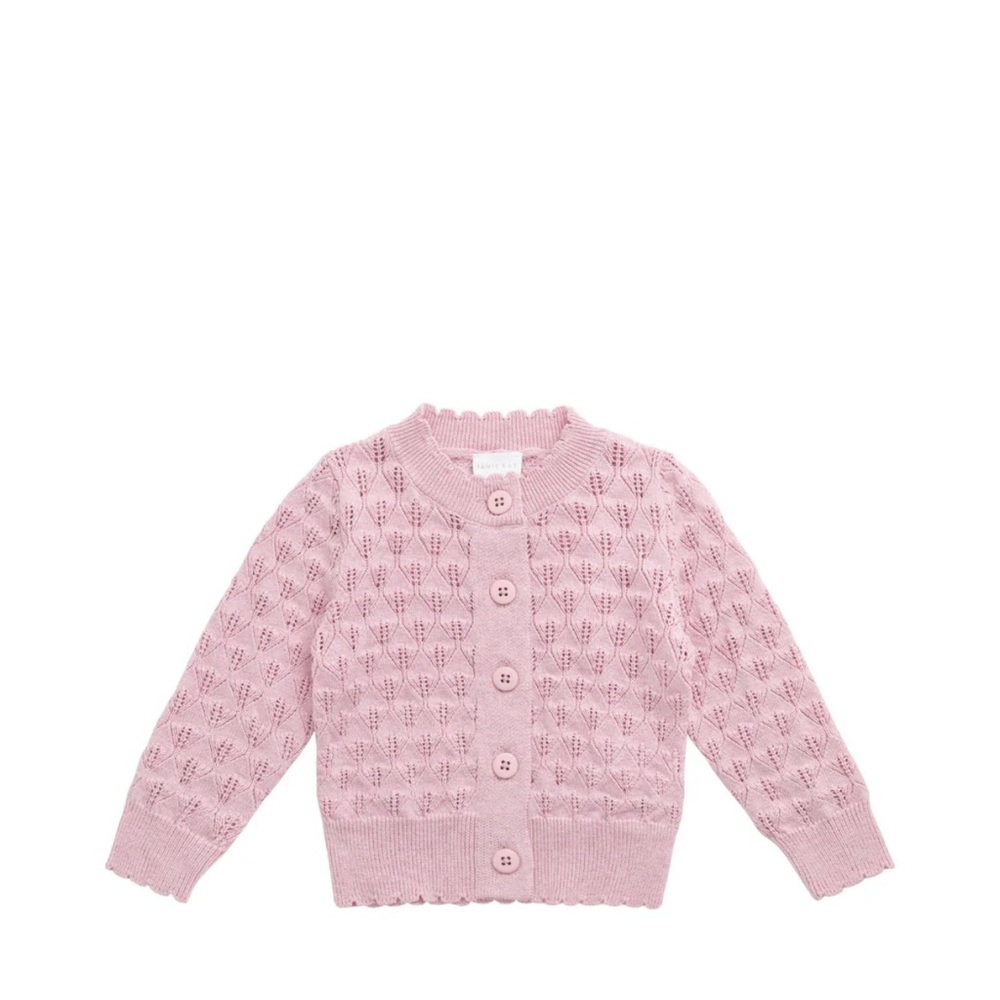 Jamie Kay Magnolia Pink Knit Cardigan for Kids